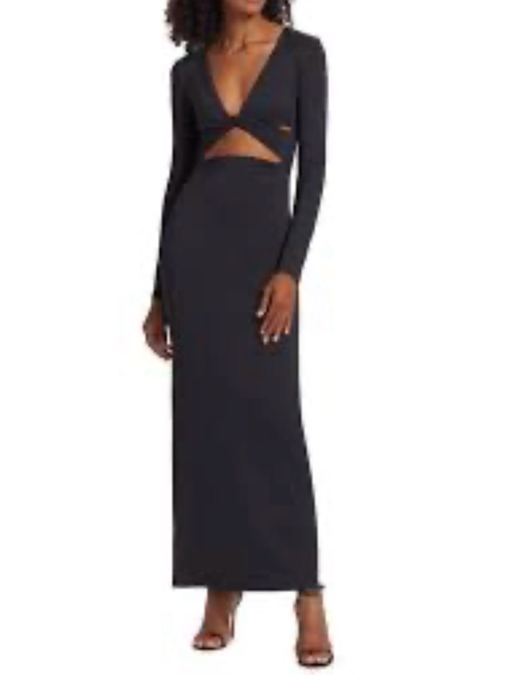 ZEYNEP ARCAY Twisted cutout stretch-knit maxi Longsleeve dress size 4